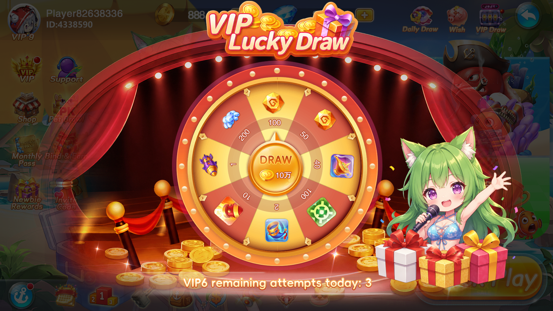 Lucky Draw reward wheel screenshot